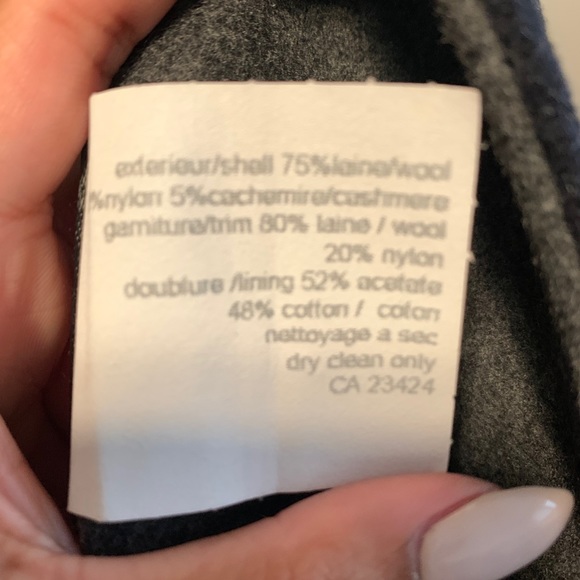 Ladies grey two toned wool coat - Picture 2 of 5